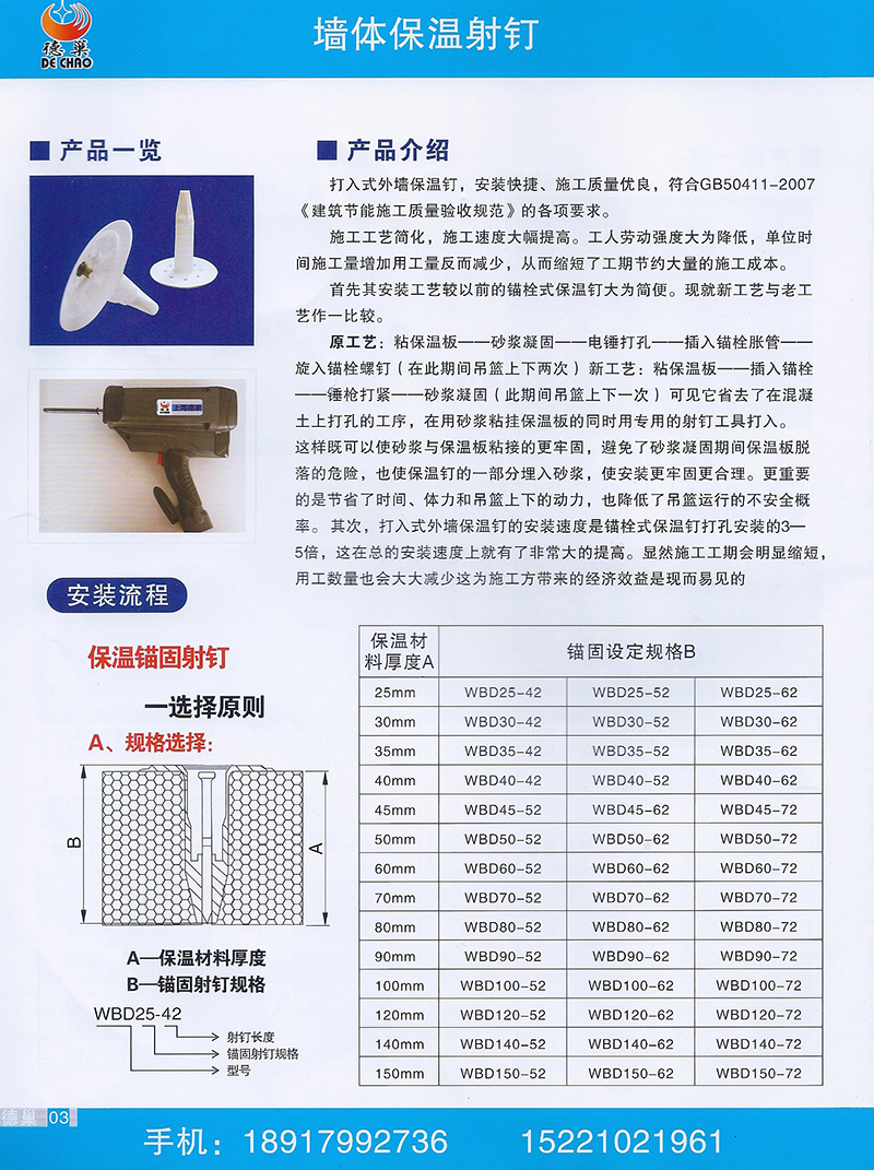 德巢保溫射釘