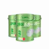 三棵樹漆凈味五合一乳膠漆刷墻油漆室內(nèi)彩色粉刷環(huán)保涂料白色墻漆5L/桶