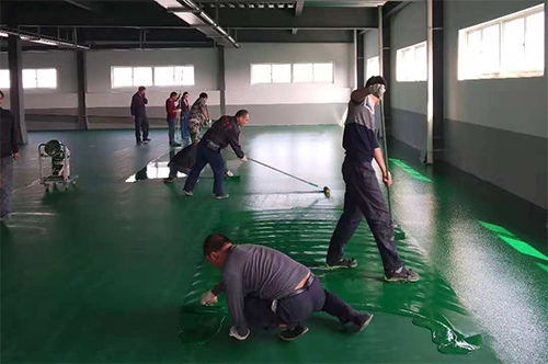 美地寶—環(huán)氧紋理地坪施工現(xiàn)場