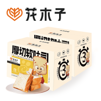 花木子厚切軟吐司  早餐面包切片代餐學生營養(yǎng)充饑懶人夜宵零食飽腹500g/箱*2