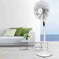 美的（Midea）電風(fēng)扇 落地扇遙控臺式電風(fēng)扇 居家辦公用可搖頭臺扇 FS40-18AR 白色
