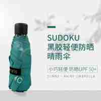 黑膠輕便防曬晴雨傘