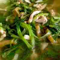 青菜榨菜肉絲湯
