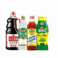 海天平安團圓調(diào)味組合套裝4475款(中華老字號)【生抽+料酒+白醋+番茄沙司+耗油+雞精+黃豆醬+拌飯醬+淀粉】
